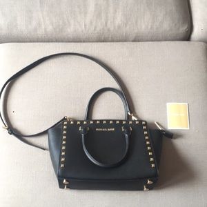 Michael Kors Selma Stud Medium Top Zip Satchel